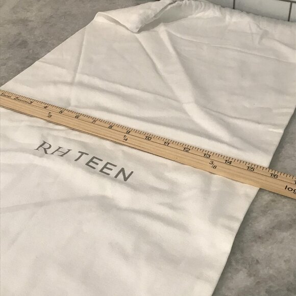 Restoration Hardware Teen Drawstring Dust Bags Lot 5 White Cotton Canvas Storage - Picture 9 of 9